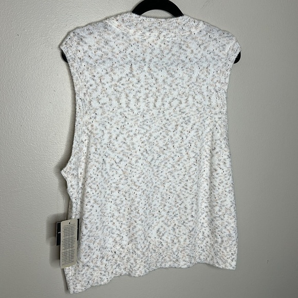 T3 RD Style Women’s Knit Vest Cream Tan Brown Size XL New with tags Stitchfix - Picture 5 of 9
